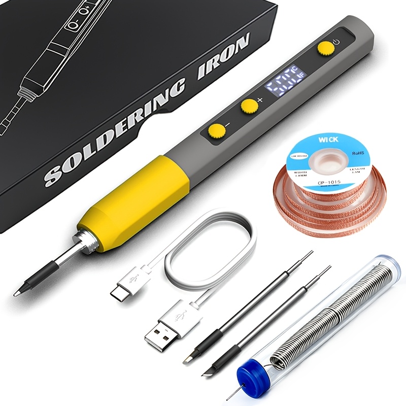 Diy Electronics Storage - デジタル表示USBはんだごて、200-500 ℃ 初心者でも簡単に使える、多機能なアクセサリー。DIYも楽々。