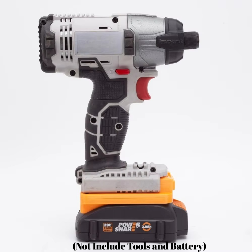Black+Decker Tool 20V Max - Worx 20V 6ピンバッテリー用変換アダプター。Porter Cable/Black+Decker/Stanley 20V工具に対応（工具とバッテリーは含まれません）。
