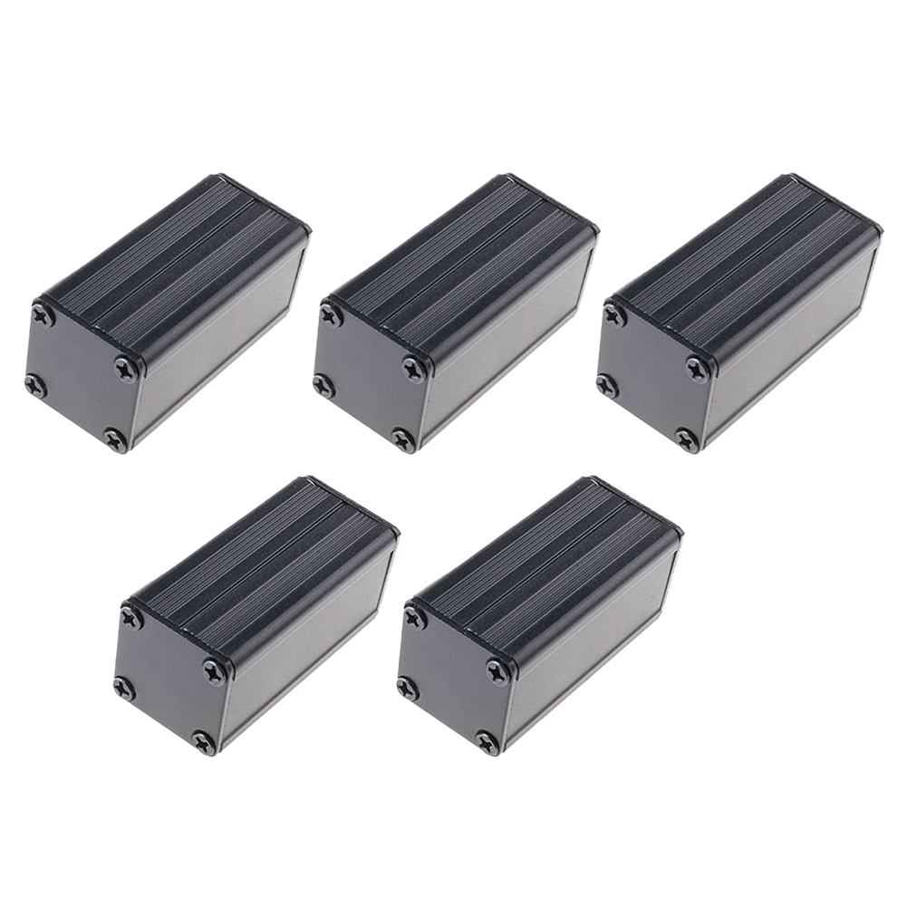 Diy Electronics Storage - 電子プロジェクト用ブラックアルミニウムボックス、5個、diy、50x25x25mm
