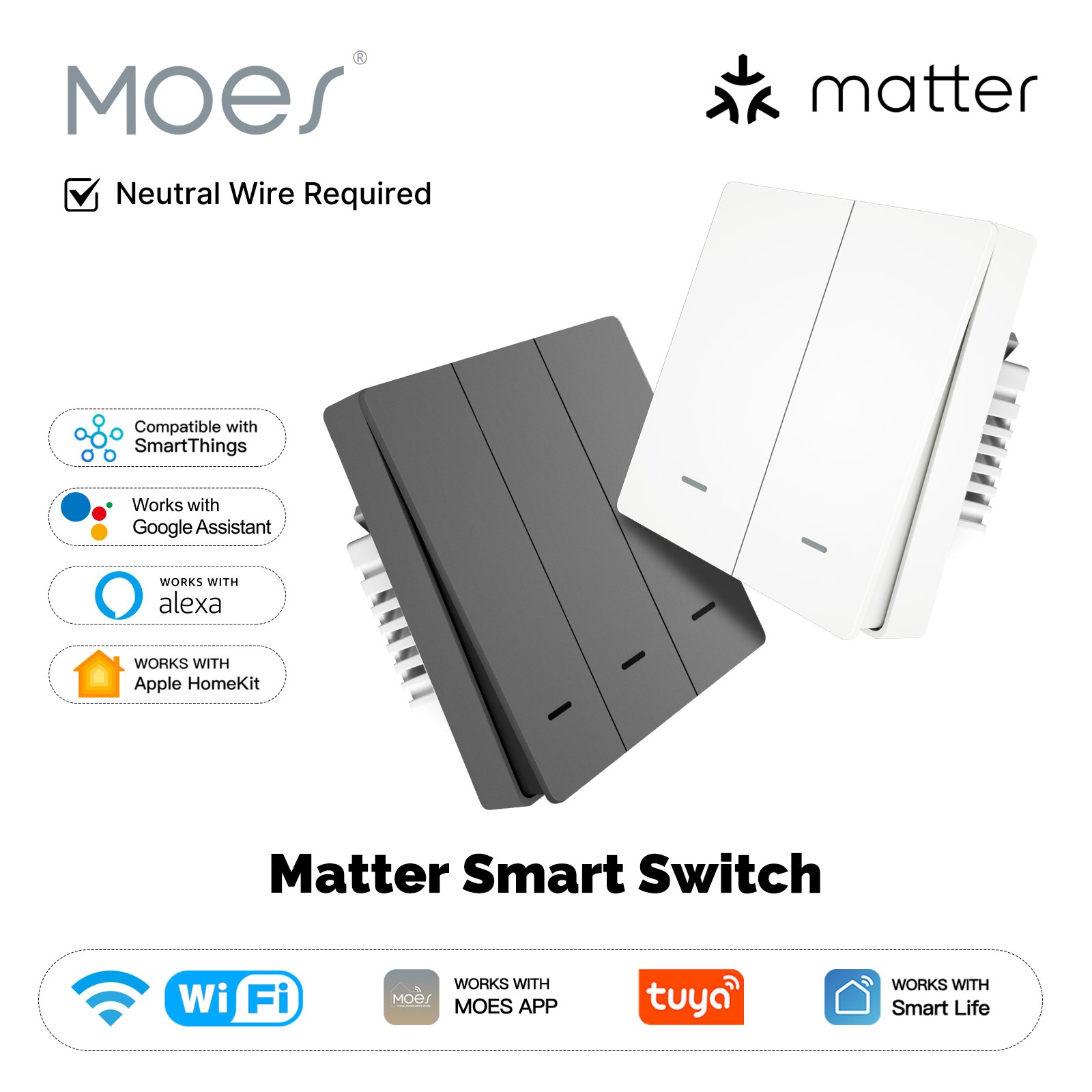 Diy Electronics Button - MOES Matter Tuya WiFi スマート ライト