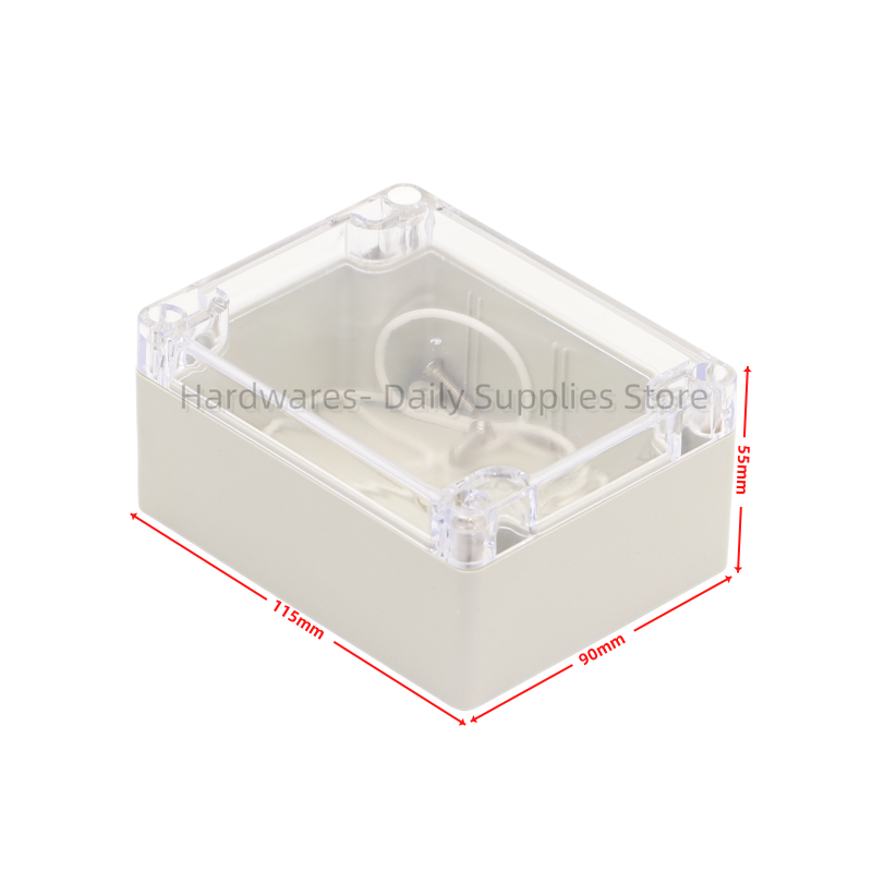 Diy Electronics Storage - 防水プラスチックハウジング透明カバー、DIY電子プロジェクトボックス、115x90x55mm、1個
