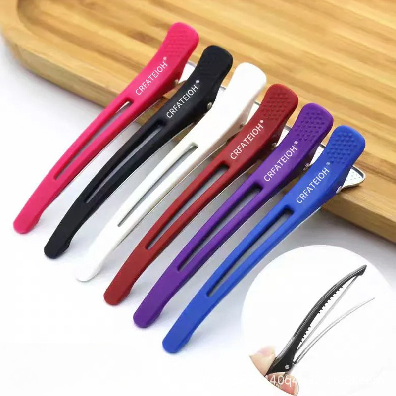 6 ピース/セットの曲がらないヘアクリップワニヘアクリッパー - Crocodile Clip Set のレビューと価格