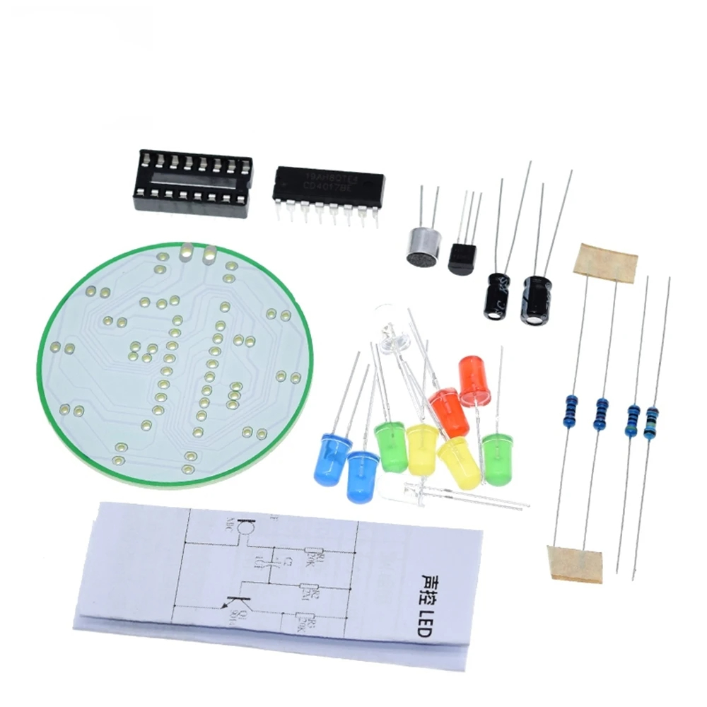 CD4017 カラフルな音声制御回転 LED ライトキット電 - Diy Electronics Lab のレビューと価格