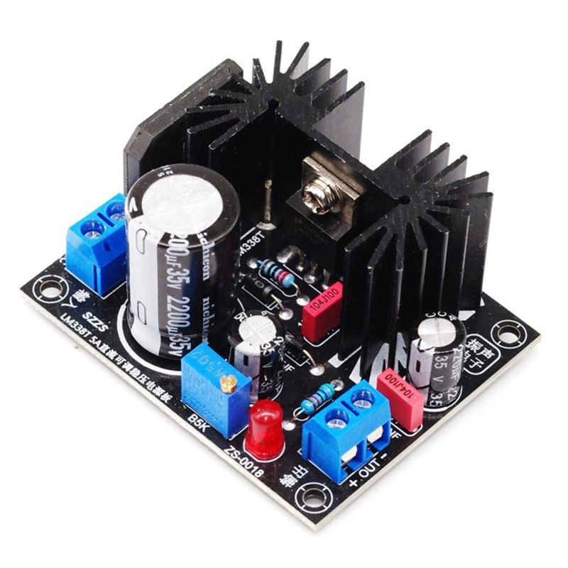 ABNR 調整可能なリニア安定化電源ボード LM338 5A - Diy Electronics Filament のレビューと価格