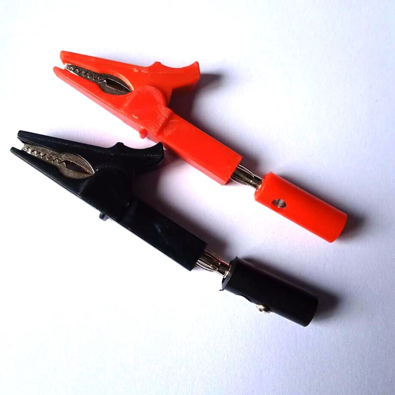 バナナプラグ付きワニ口クリップセット 溶接なし 完全絶縁安全 - Crocodile Clip Set のレビューと価格