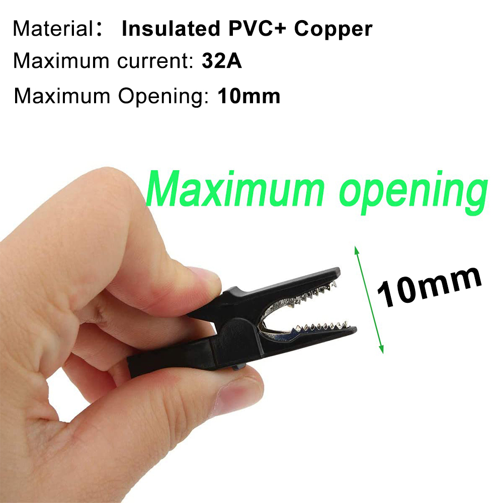 バナナプラグ付きワニ口クリップセット 溶接なし 完全絶縁安全 - Crocodile Clip Set のレビューと価格