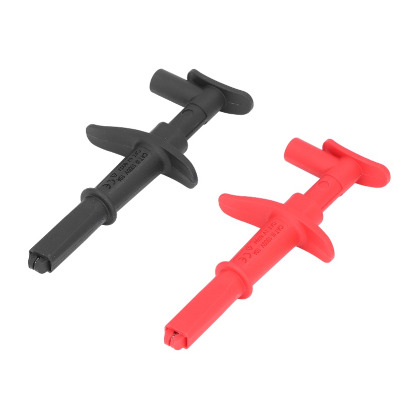 1 ペアのテストフッククリップワニクランプ赤黒アクセサリーセ - Crocodile Clip Set のレビューと価格