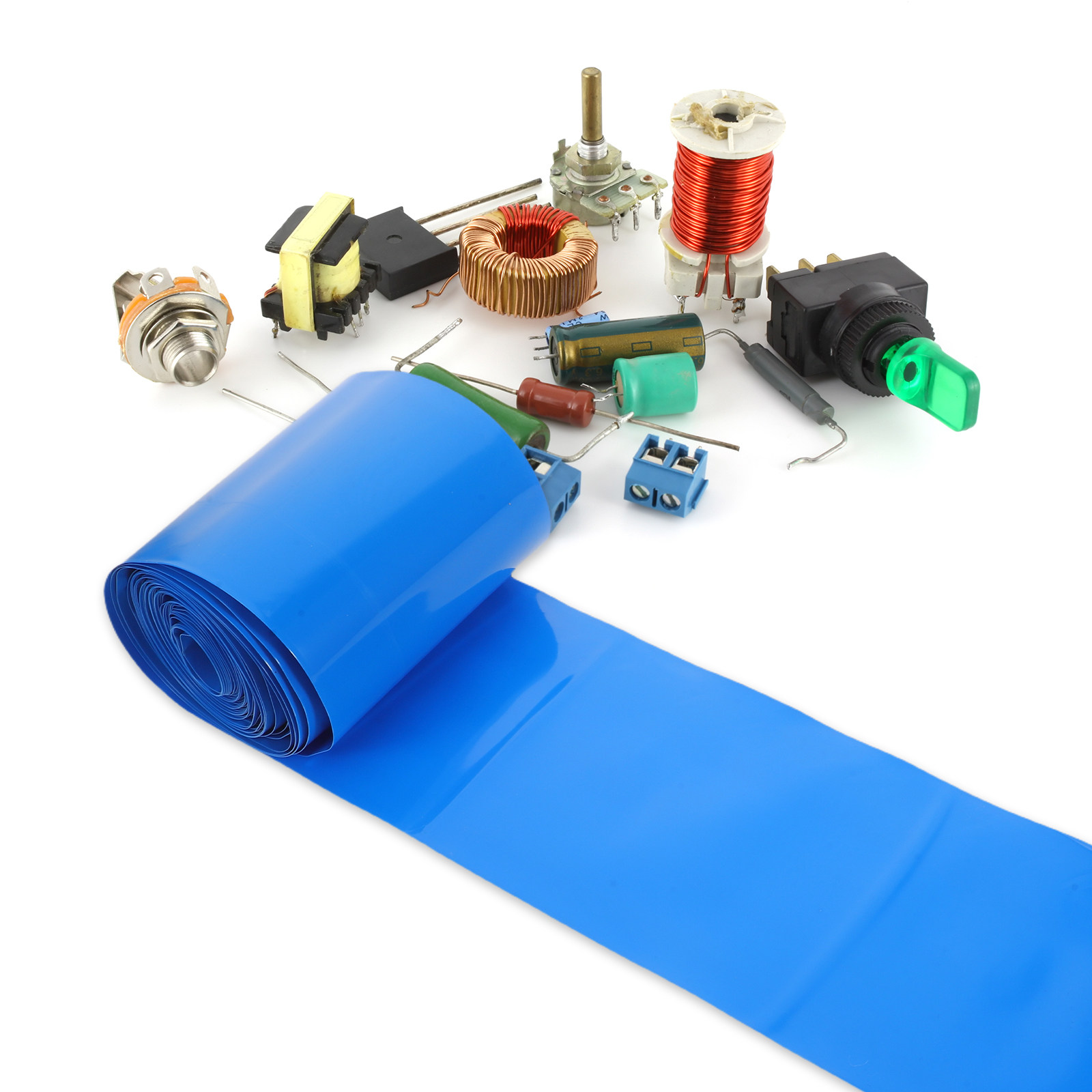 1ロール入り、青色の耐熱性熱収縮チューブ、高温に強いPVC製 - Heat Shrink Tubing のレビューと価格