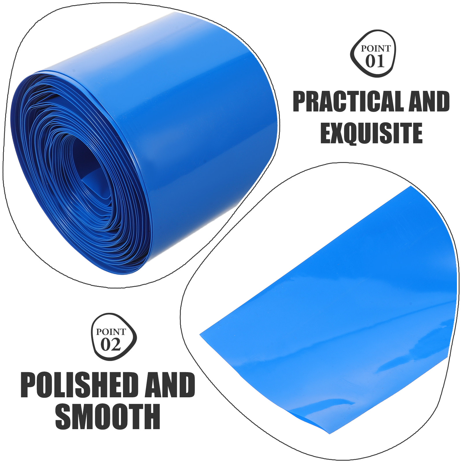 1ロール入り、青色の耐熱性熱収縮チューブ、高温に強いPVC製 - Heat Shrink Tubing のレビューと価格
