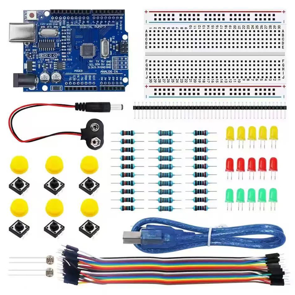 Arduino R3ボード用電子DIYスターターキット、ミニ - Diy Electronics Lab のレビューと価格
