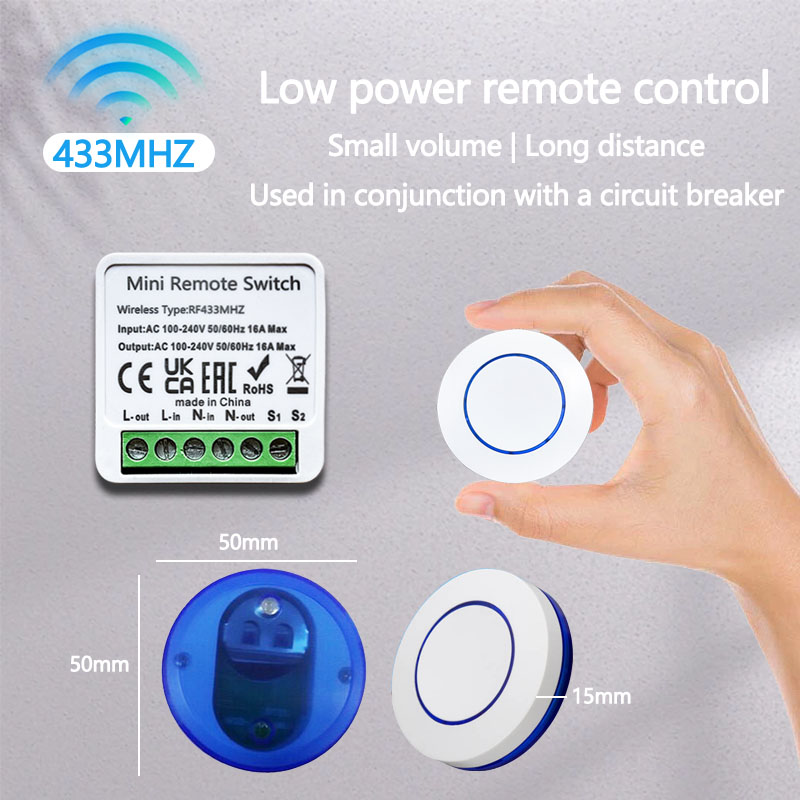 433HMz ワイヤレスライトスイッチ 10A リレー受信機 - Diy Electronics Button のレビューと価格