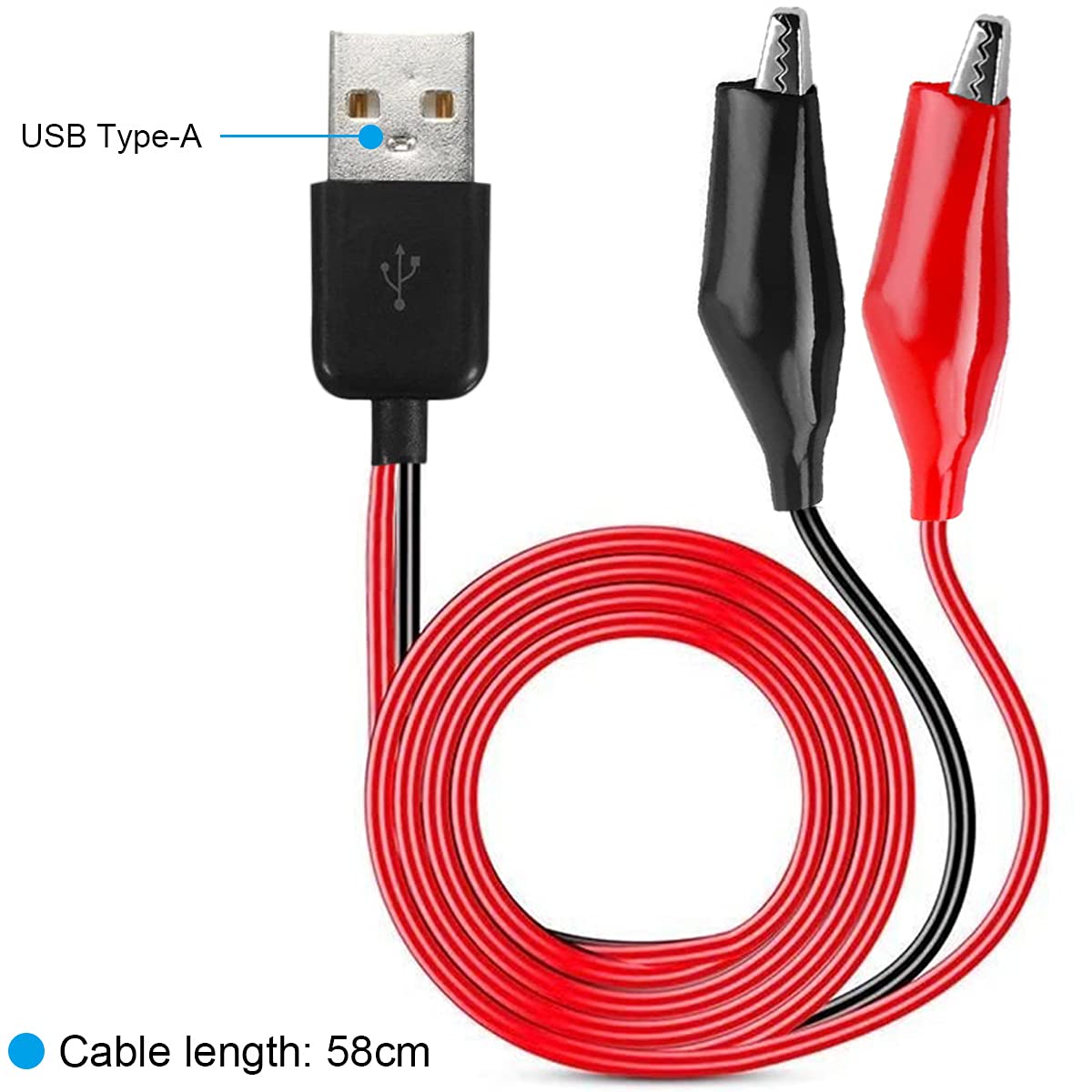 ワニ口クリップ - USB、ワニ口クランプ - USB Ty - Crocodile Clip Set のレビューと価格