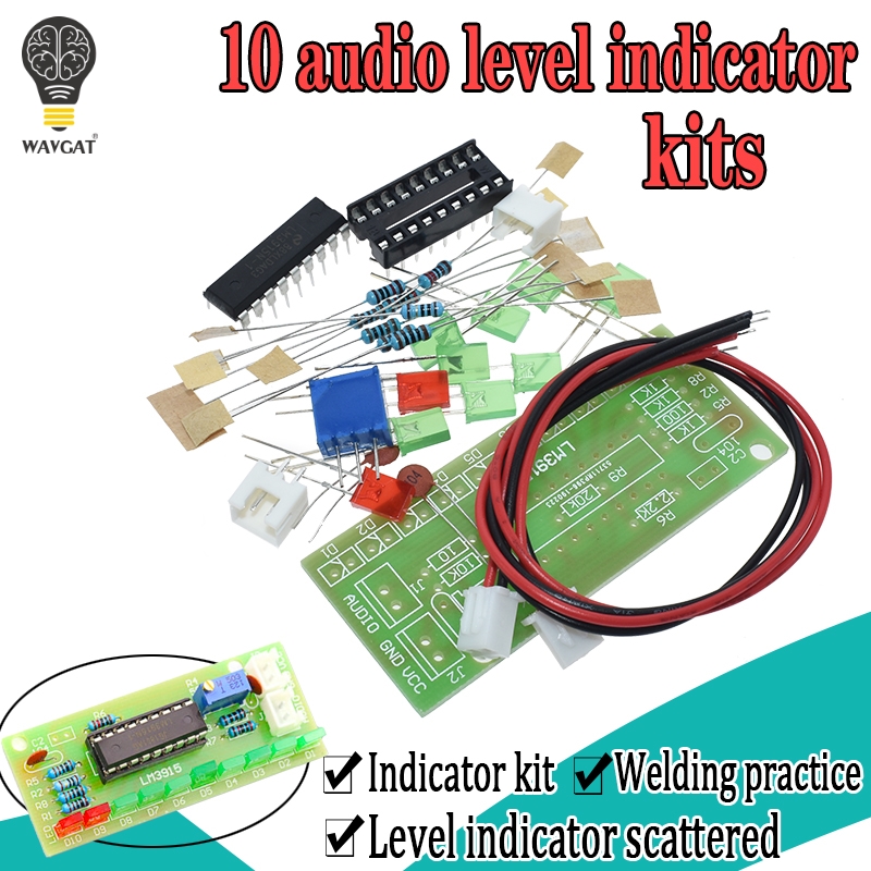 Lm3915 dc 9v-12v 10 Led音声分析レベル - Diy Electronics Lab のレビューと価格
