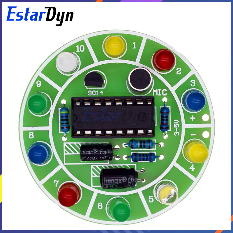 Estardyn CD4017 カラフルな音声制御回転 LE - Diy Electronics Lab のレビューと価格