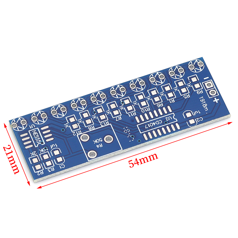 NE555+CD4017 ランニング LED フローライト電 - Diy Electronics Websites のレビューと価格