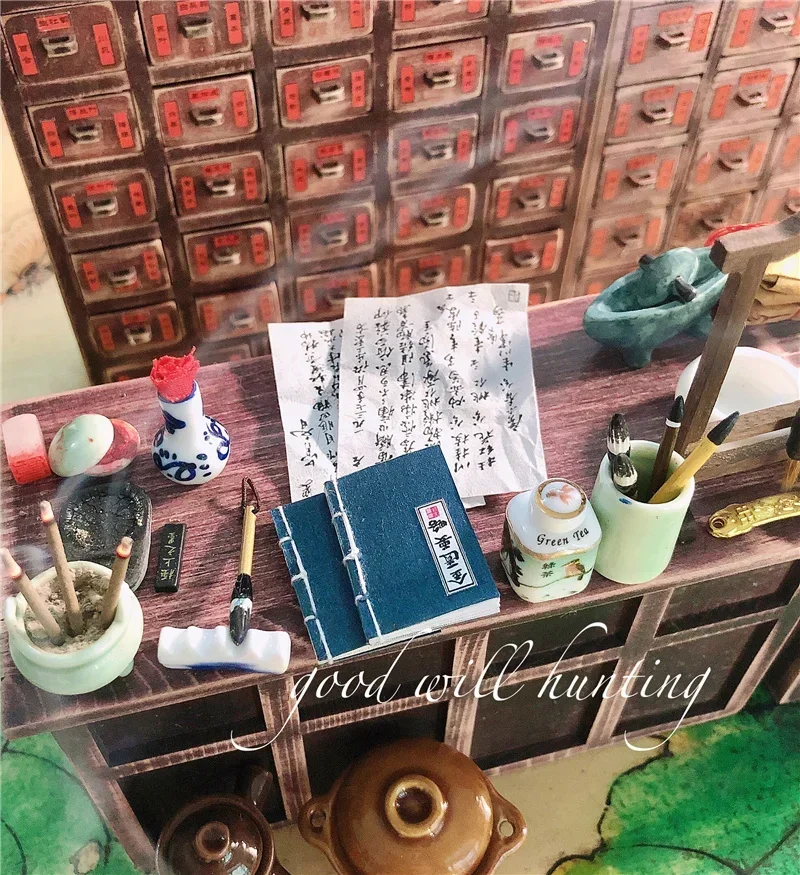 ドールハウスのミニチュア,中国の薬のモデル,店のシーン,ピル - Diy Electronics Housing のレビューと価格
