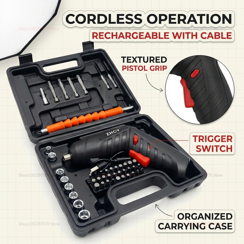 充電式コードレス電動ドライバーセット。家庭でのDIY、修理、 - Diy Motorcycle Electronics のレビューと価格