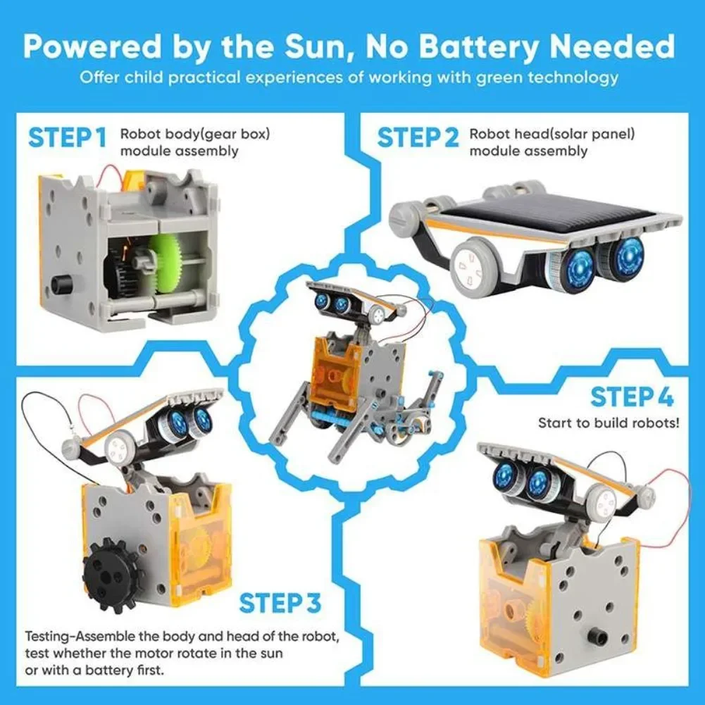 13 in 1 ソーラーロボット科学キット DIY ビルディ - Diy Elektronic のレビューと価格