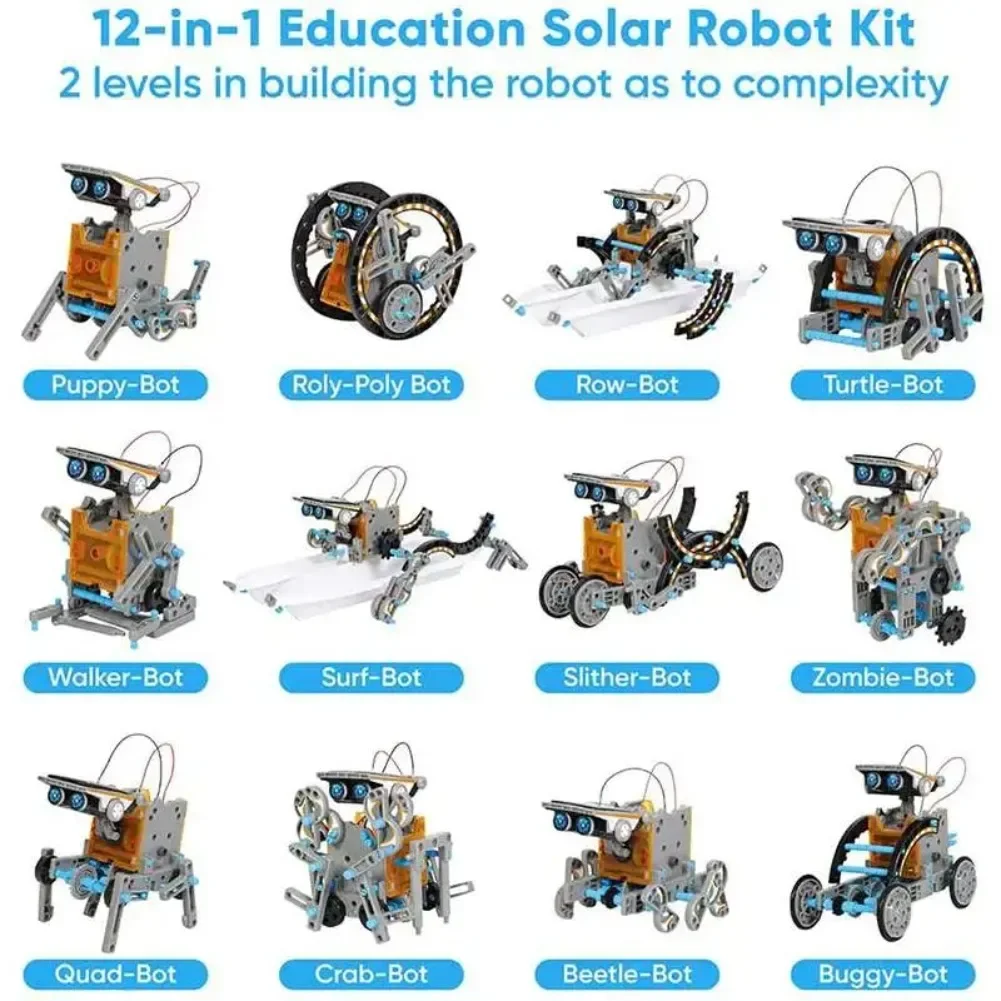 13 in 1 ソーラーロボット科学キット DIY ビルディ - Diy Elektronic のレビューと価格